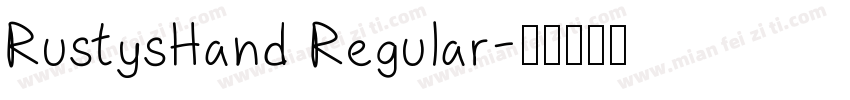 RustysHand Regular字体转换